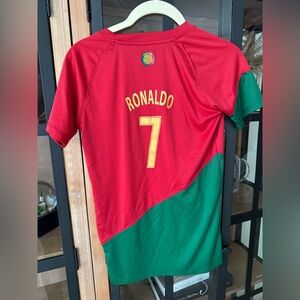 Portugal soccer Cristiano Ronaldo #7 team jersey youth world cup fifa national